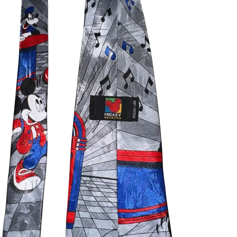 Disney Mickey Minnie Goofy music jukebox‎ tie